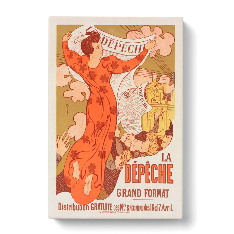 La Depeche De Toulouse by Maurice Denis - Wrapped Canvas Print, 50cm H x 35cm W x 3cm D