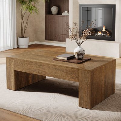51-Inch Coffee Table Rectangle Cocktail Tea Table For Living Room