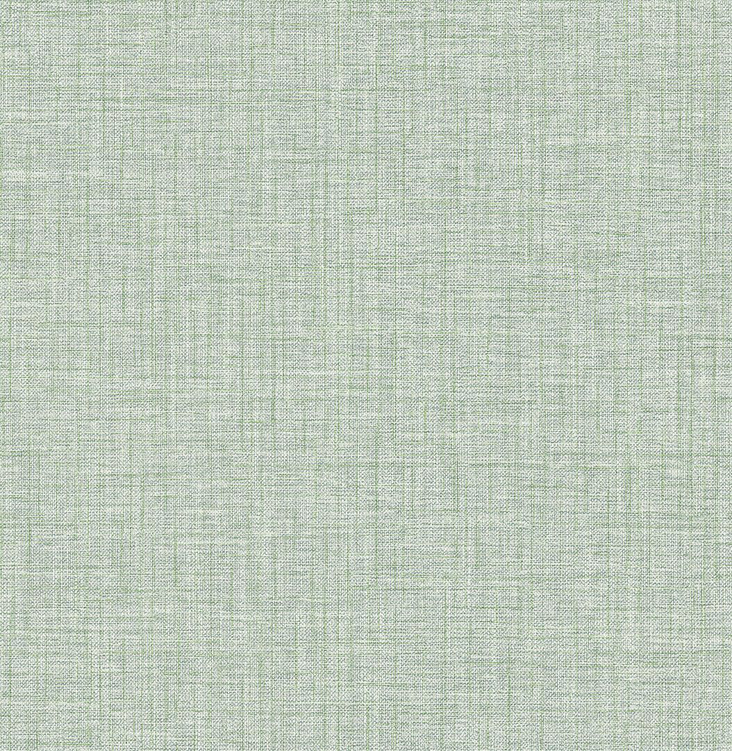 Textured Linen Wallpaper Roll, Green