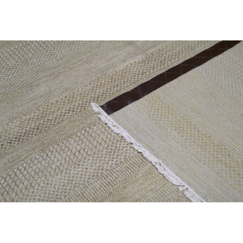 Hand-Knotted High-Quality Silver and Gold Area Rug