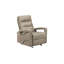 Fauteuil inclinable, cuir latte et similicuir-1990518206