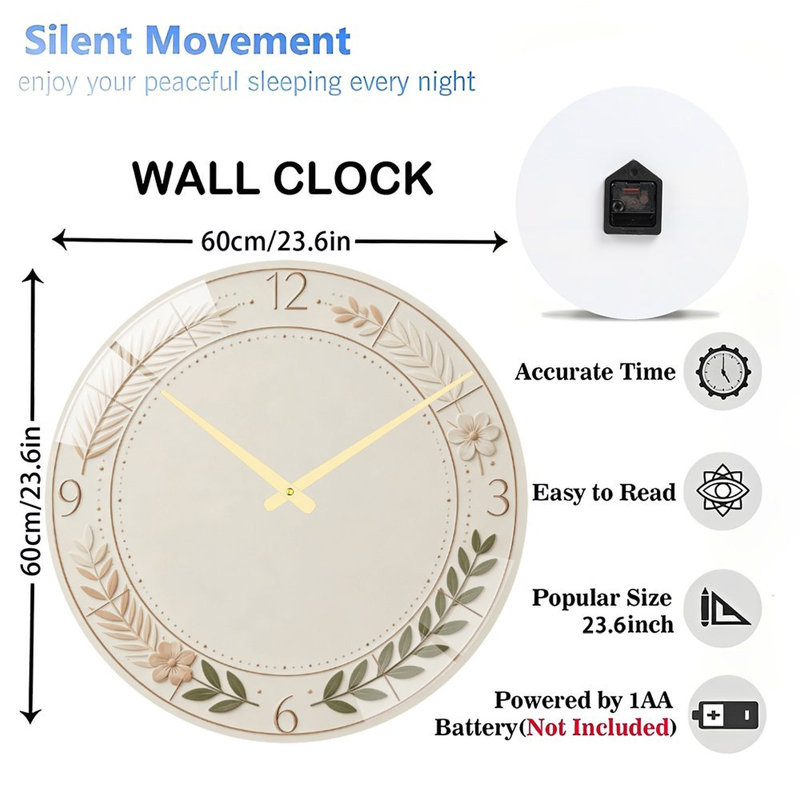 Horloge murale 24 po