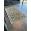 Tapis en polypropylène à motif écossais beige et vert Senem-534637406