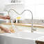 Robinet de cuisine avec robinet escamotable en nickel brossé-1538520978