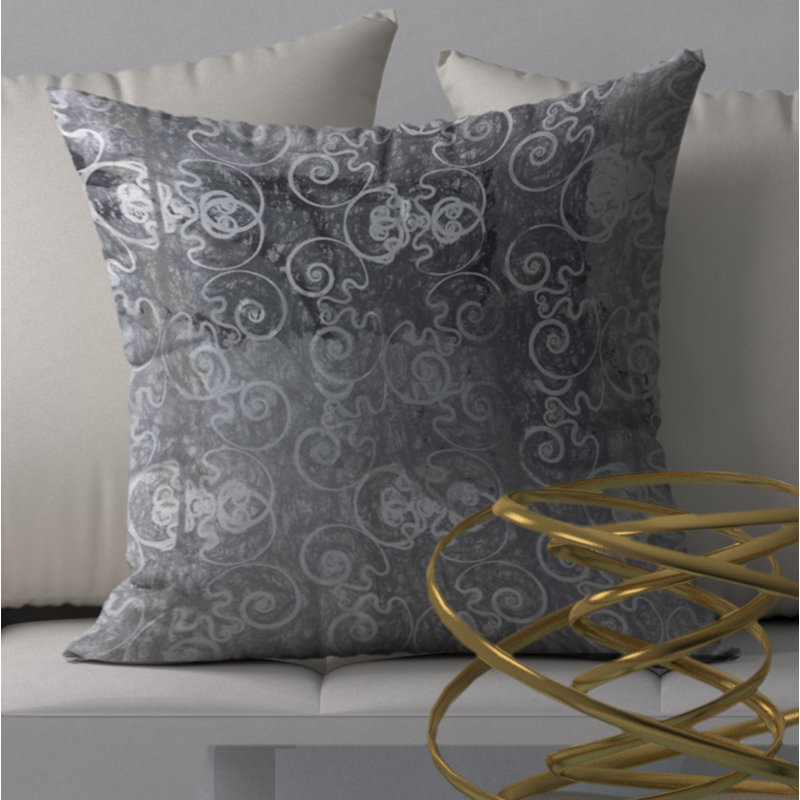 Abstract Throw Pillow, 18" H x 18" W
