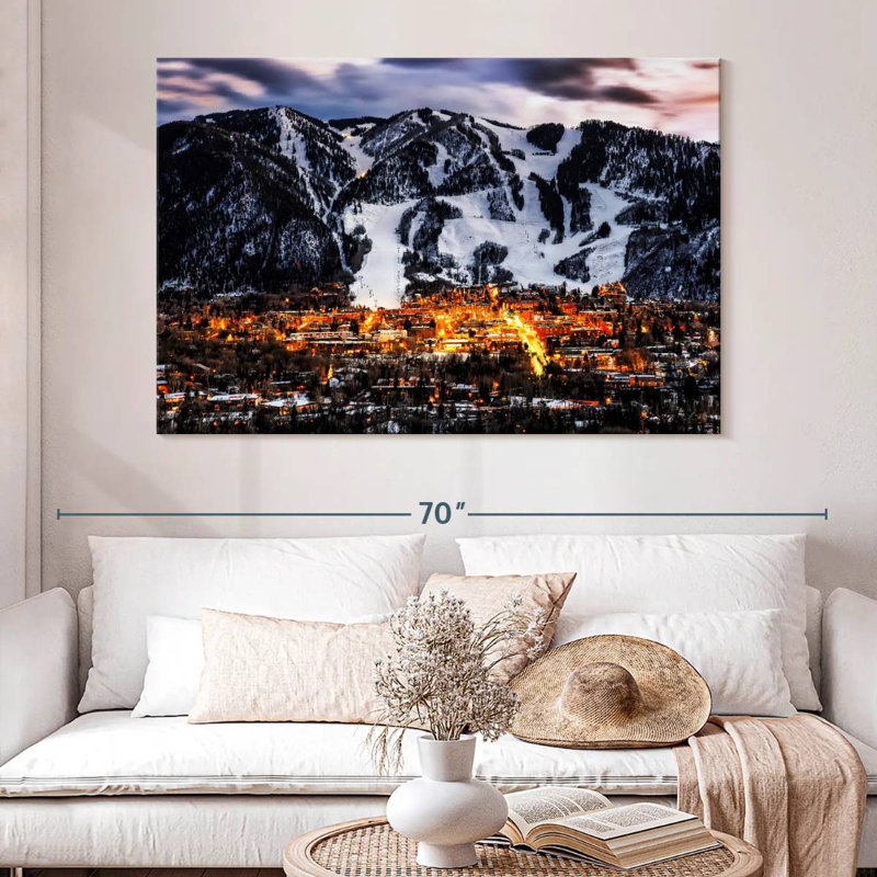Park City Ski Slopes, reproduction sur toile, H 34 po x l 51 po x P 1,25 po
