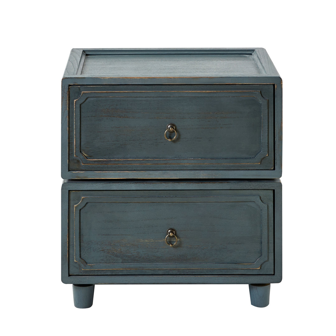 Timar 2- Drawer Solid Wood Nightstand with Built-In Outlets and USB Canora Grey 