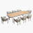 Borromeo 8 - Person Rectangular Outdoor Patio Dining Set With Cushions-130126403-114725461