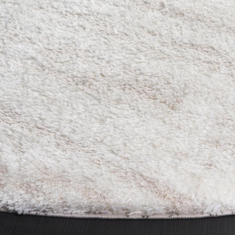Karime Tahoe Shag Performance Rug, Round 6'7"
