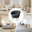 Fauteuil demi-tonneau en velours 30 po Hendrix-2112625226