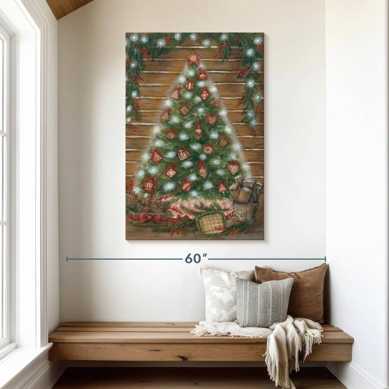 Lelend A Log Cabin Christmas, 48" H x 32" W