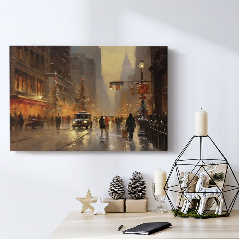 Christmas Holiday Arts - Toile tendue avec châssis, H 12 po x l 18 po