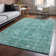Premium Machine Washable Cerrito Teal Rug