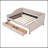 Upholstered Daybed With Two Drawers, Wood Slat Support, Beige, Full Size-325684915