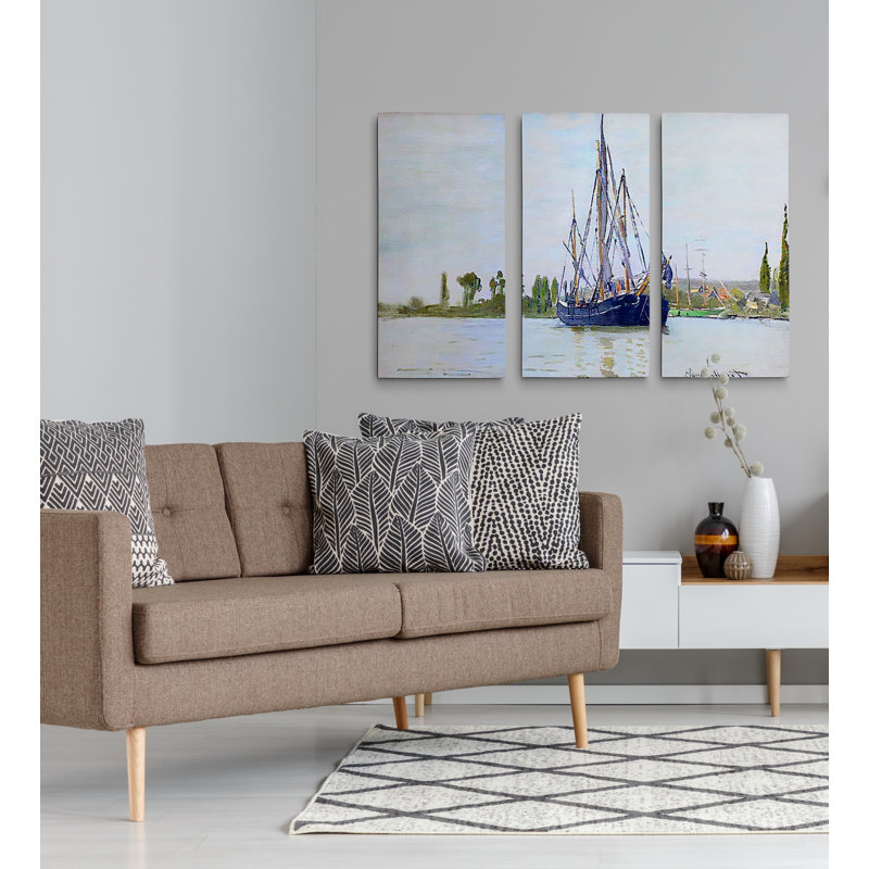 « the voilier », reproduction d’image multi-pièces sur toile, H 24 po x l 36 po x P 1,5 po