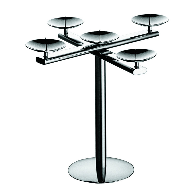 10.4'' H Stainless Steel (18/10) Tabletop Candelabra, 6
