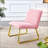 One White minimalist armless sofa chair with plush cushion and backrest paired-993164508