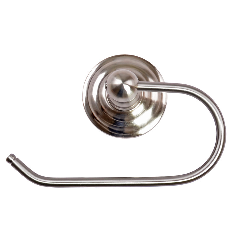 Porte-papier hygiénique à fixation murale euro Elm, Nickel satiné