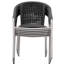 CHELSEA SET OF 6 ROPE STACKING DINING CHAIRS, SLATE GREY
