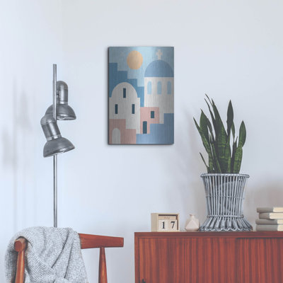 Art mural en métal Red Barrel Studio «Santorini Summer 1» par Moira Hershey