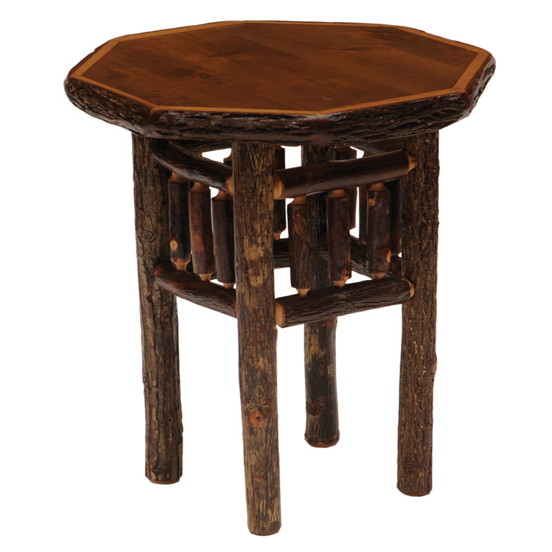 Table de bout Fireside Lodge Hickory Log, Espresso