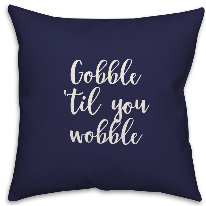 Reversible Throw Pillow, Navy, Throw Pillow