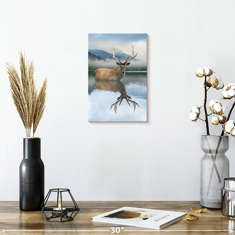 Deer Reflection, 12" H x 8" W