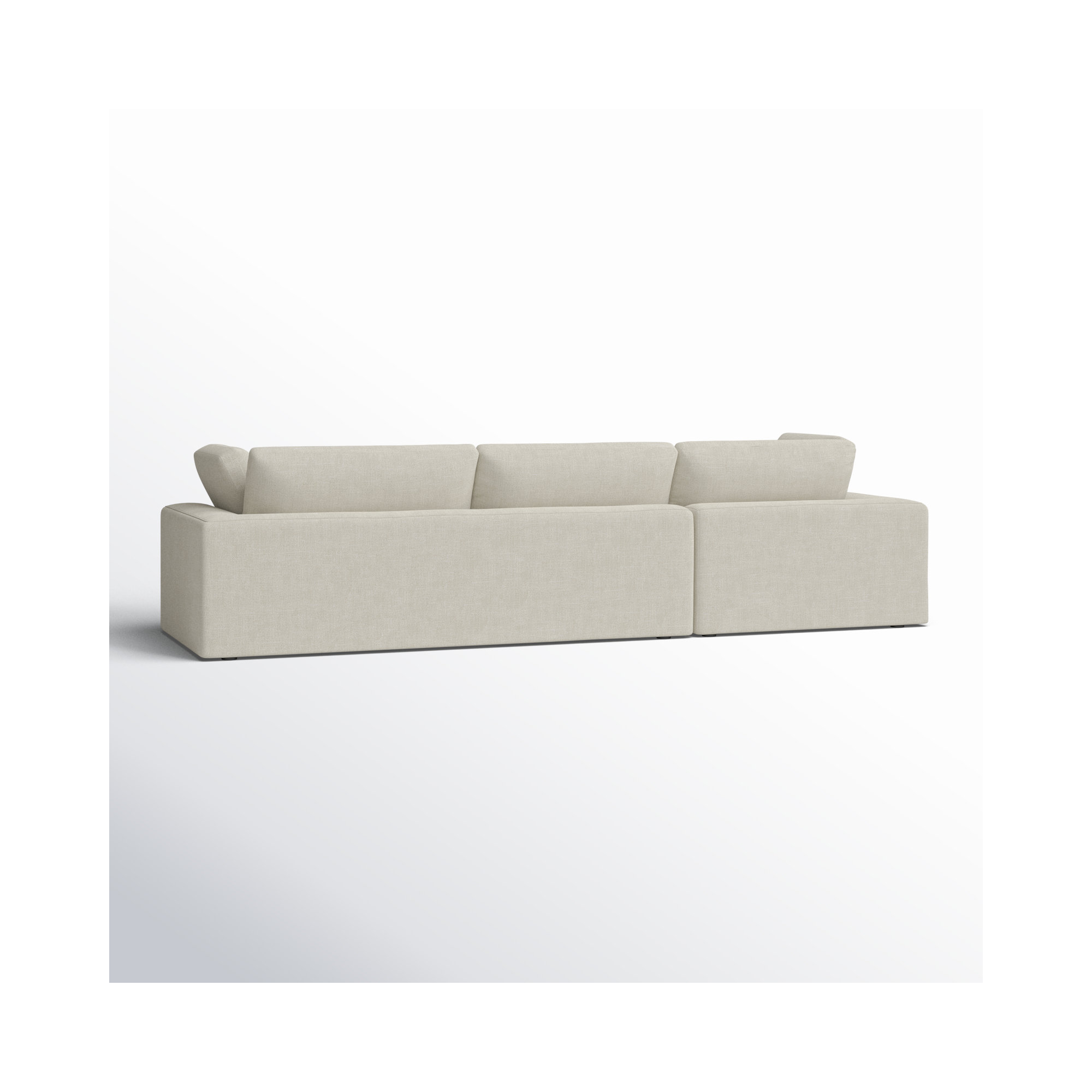 Asher 2 - Piece Upholstered Chaise Sectional, Effie Linen Performance Linen, Left Hand Facing
