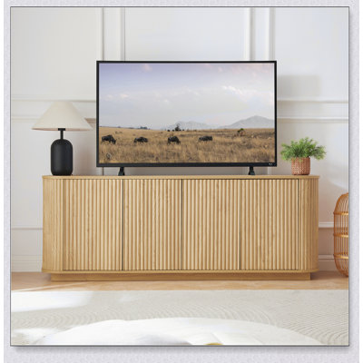 Meuble télé avec tablettes spacieuses, idéal pour la cuisine moderne, la chambre à coucher et le vestibule.