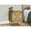 Table d'appoint, bout, rangement, petit, côté, salon, lampe, stratifié noyer clair, ruppie maritime, moderne