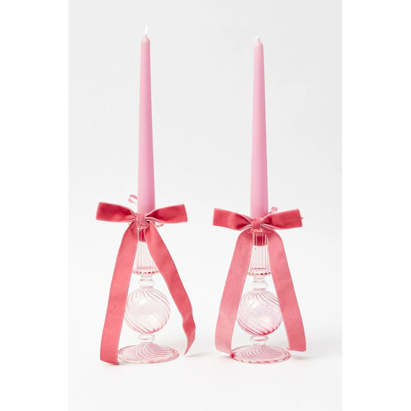 Ensemble de bougies élégantes non parfumées (2 pièces), rose, 3,9 x 9,8 pouces | 100% cire de paraffine avec mèches de coton | Sécuritaire pour la maison, idéal pour la décoration ou les cadeaux, parfait pour toute pièce