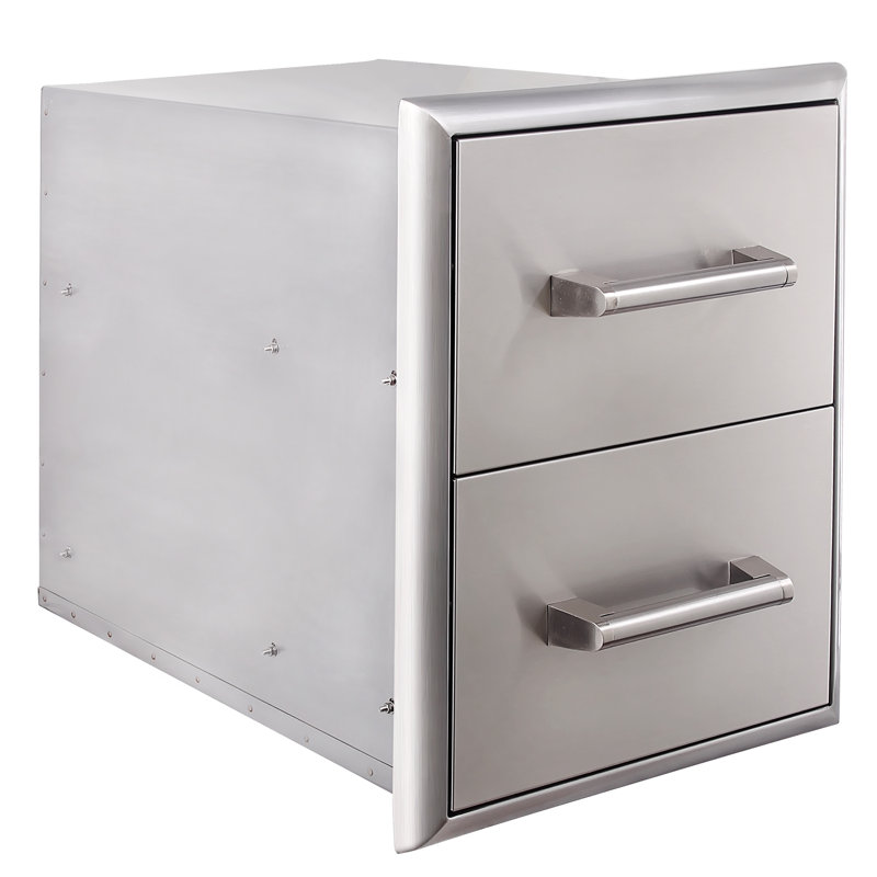 EdgeStar Stainless Steel Outdoor Double Storage Drawers