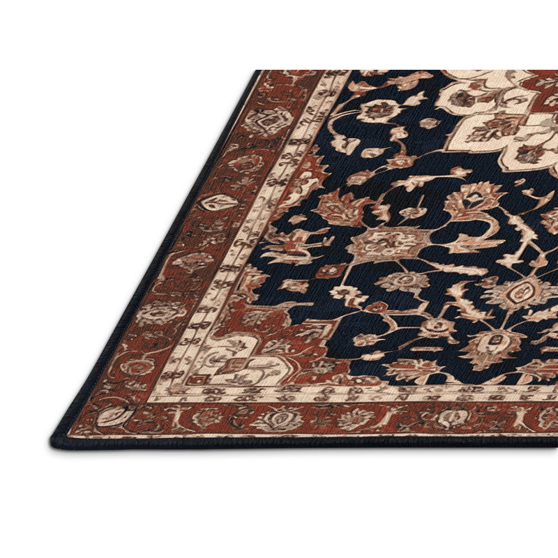 Tapis brun lavable à la machine, Carré 5 pi