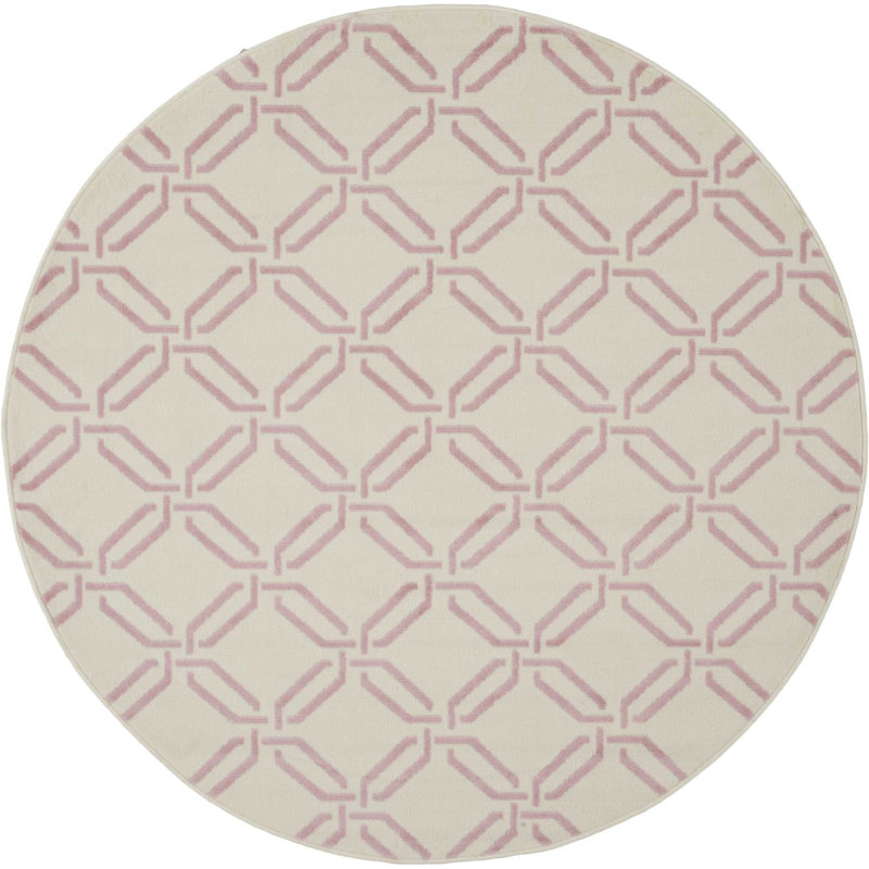 Garnier Geometric Indoor Rug, Round 5'3"