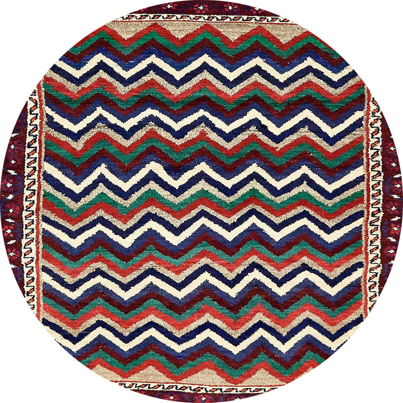 Abstract Indoor Rug, Round 4'