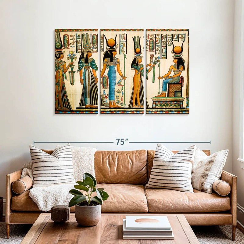 Papyrus de Pharaon antique Leisha, H 36 po x l 57 po