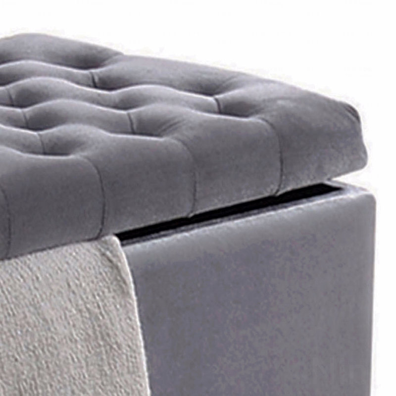 Tufted With Storage Function Bench