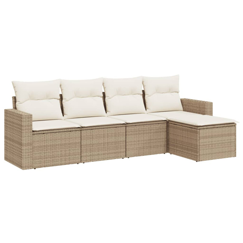 Ensemble de canapé de jardin en rotin PE Vidaxl