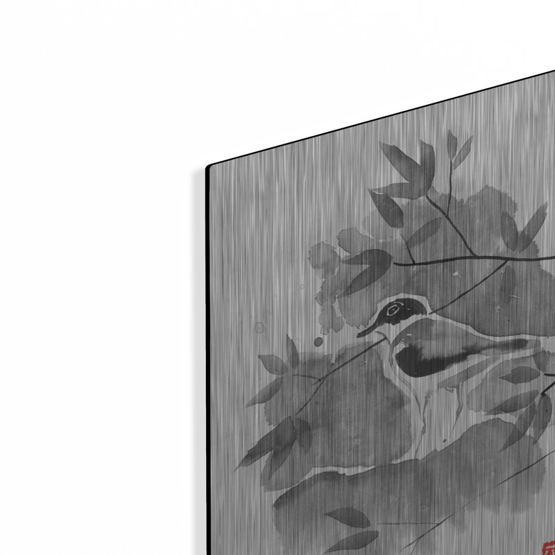 «Bird 01» par Pechane, art mural en métal, H 16 po x l 12 po