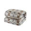 Édredon très grand de style couette en taupe avec damier classique, insert amovible et fermeture à glissière invisible, taille 9 pièces, conception géométrique - standard, facile d'entretien-121248435