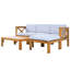 Ensemble de conversation modulaire avec canapé et coussins 5 pièces