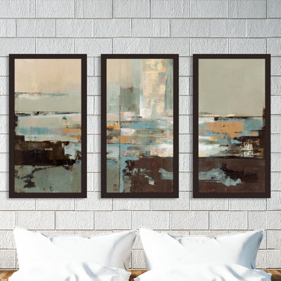 « Morning brume », reproduction de peinture à l’acrylique encadrée à multiples images sur acrylique