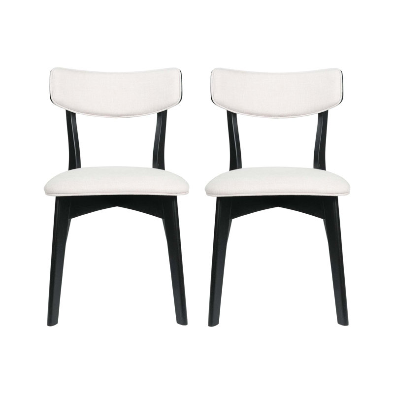Chaise de salle à manger (ensemble de 2), Beige clair