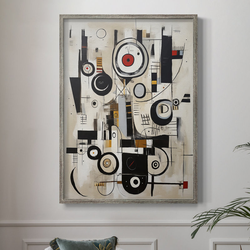 ABSTRACT Series D III, reproduction encadrée - bois massif, H 30 po x l 24 po
