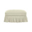 Repose-pieds en chenille beige et blanc-763586663
