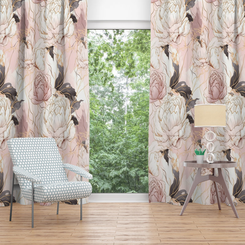 Geriah Room Darkening Curtain Pair, 40" W x 52" L