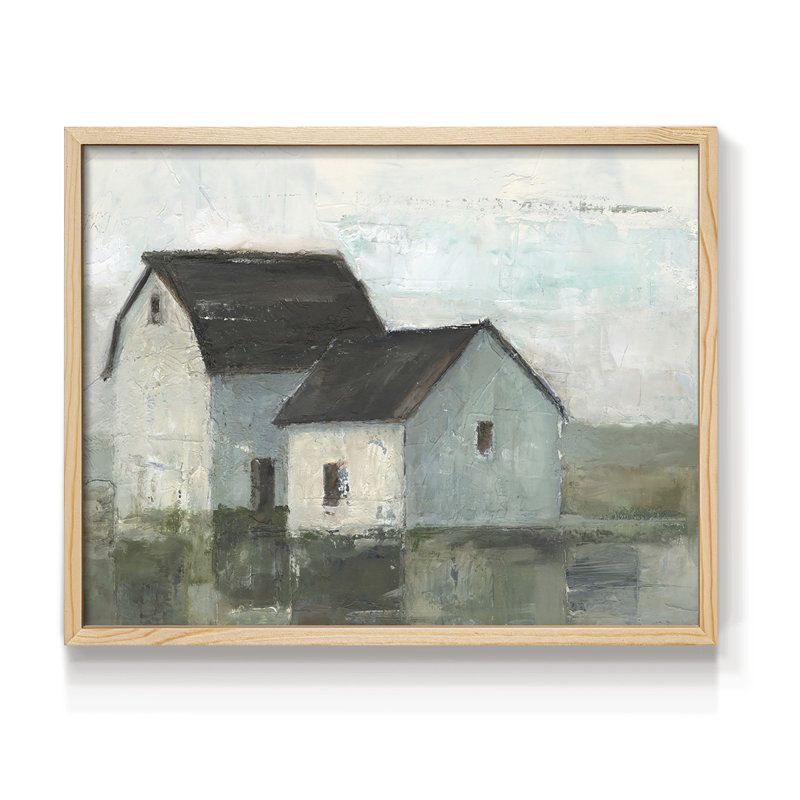 Barn at Sunset II -Framed Print - Restickable, 11" H x 14" W, Natural