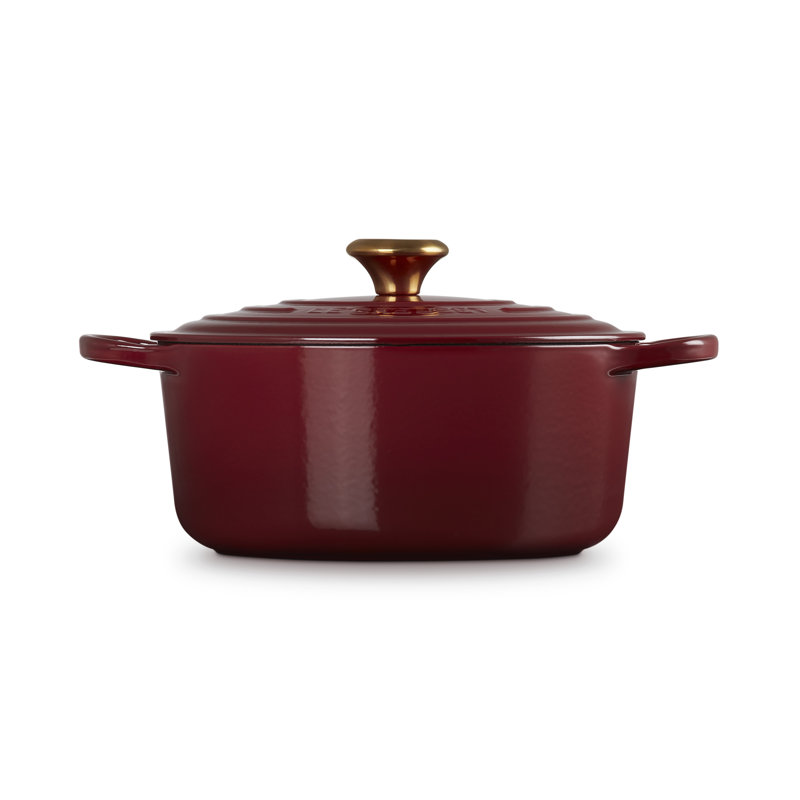 Le Creuset Cast Iron Round Casserole, 26cm / 5.3L, Garnet