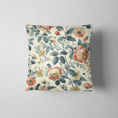 Floral Reversible Pillow Cover