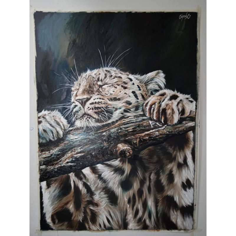 Leopard Painting by Diego Cespedes Cabrera.